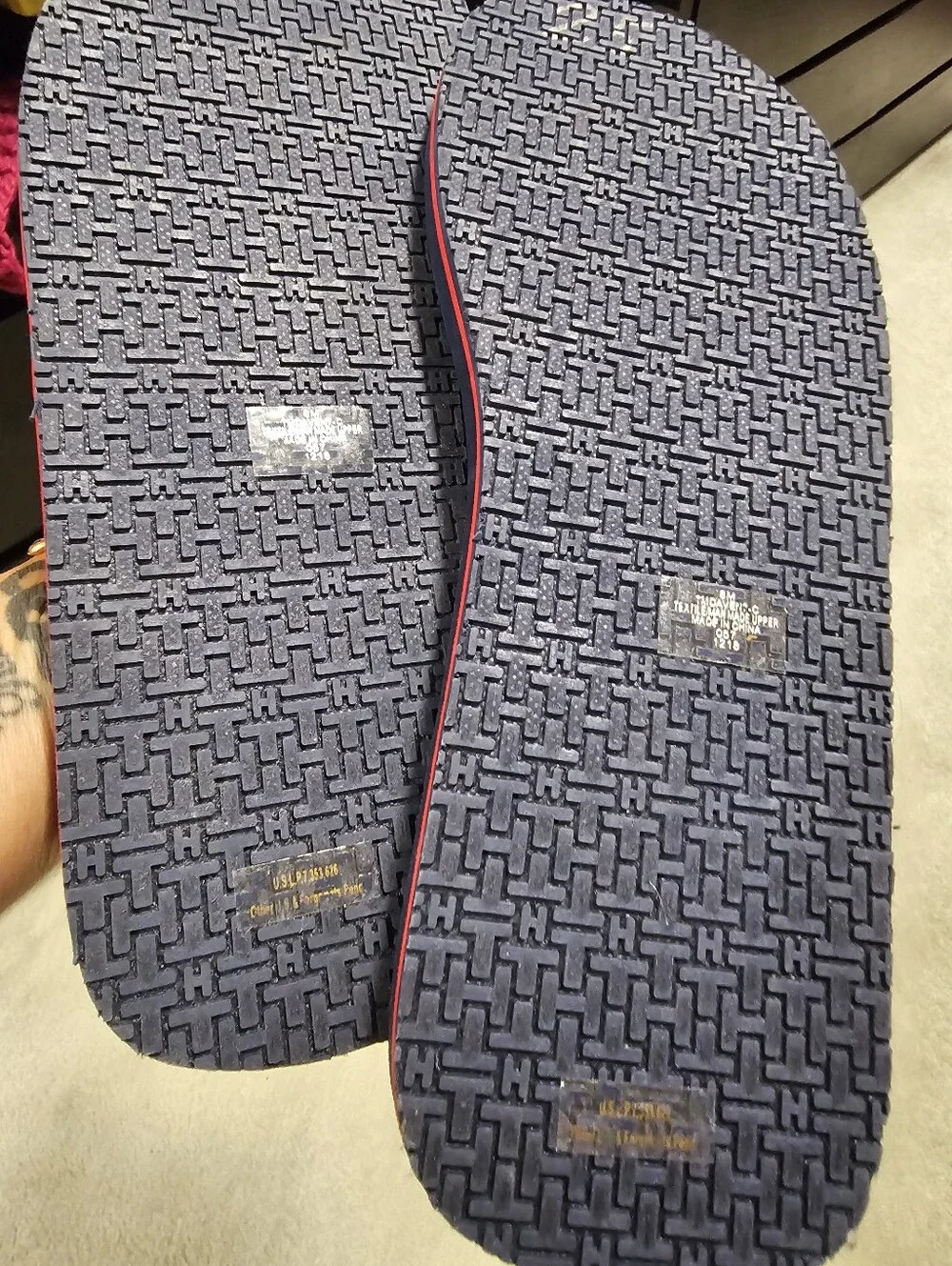 Tommy Hilfiger Kids Navy Floral Tropical Flip Flops